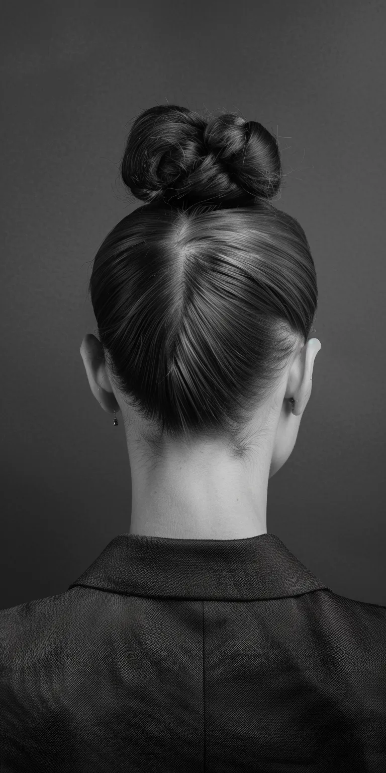 undercut slick back Chignon, Asymmetric cut, Tonsure, French twist, Updo