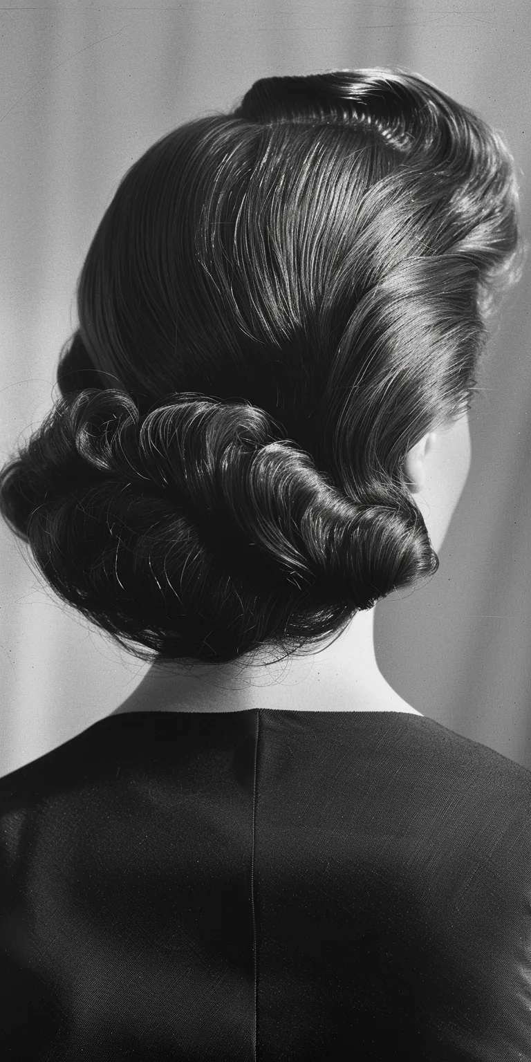 50s hairstyles women Chignon, Updo, French twist, Milkmaid braid, Historical Christian