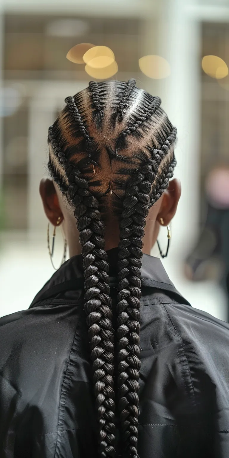 cornrow braids ponytail Cornrows, French twist, Hair twists, Waterfall braids, Laid edges