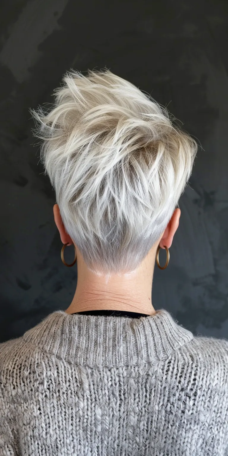 short hairstyles for women over 50 Asymmetric cut, Short brush Pompadour, Pixie Mohawk