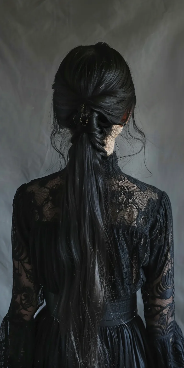 goth hairstyles Layered hair, Waterfall braids, French braid, Braid, Updo