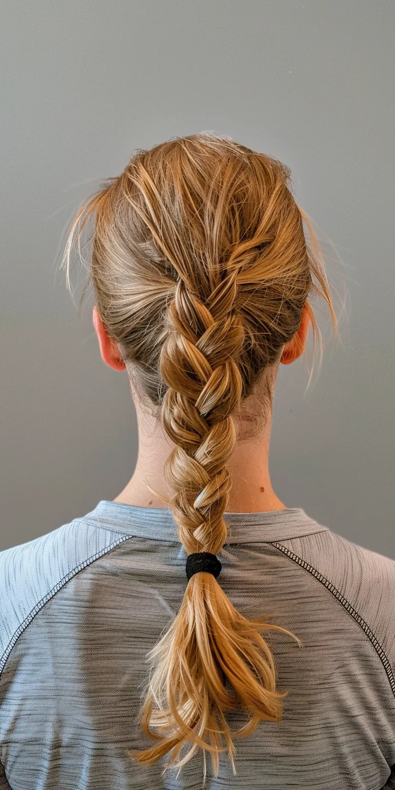 volleyball hairstyles French braid, twist, Braid, Waterfall braids, Milkmaid braid