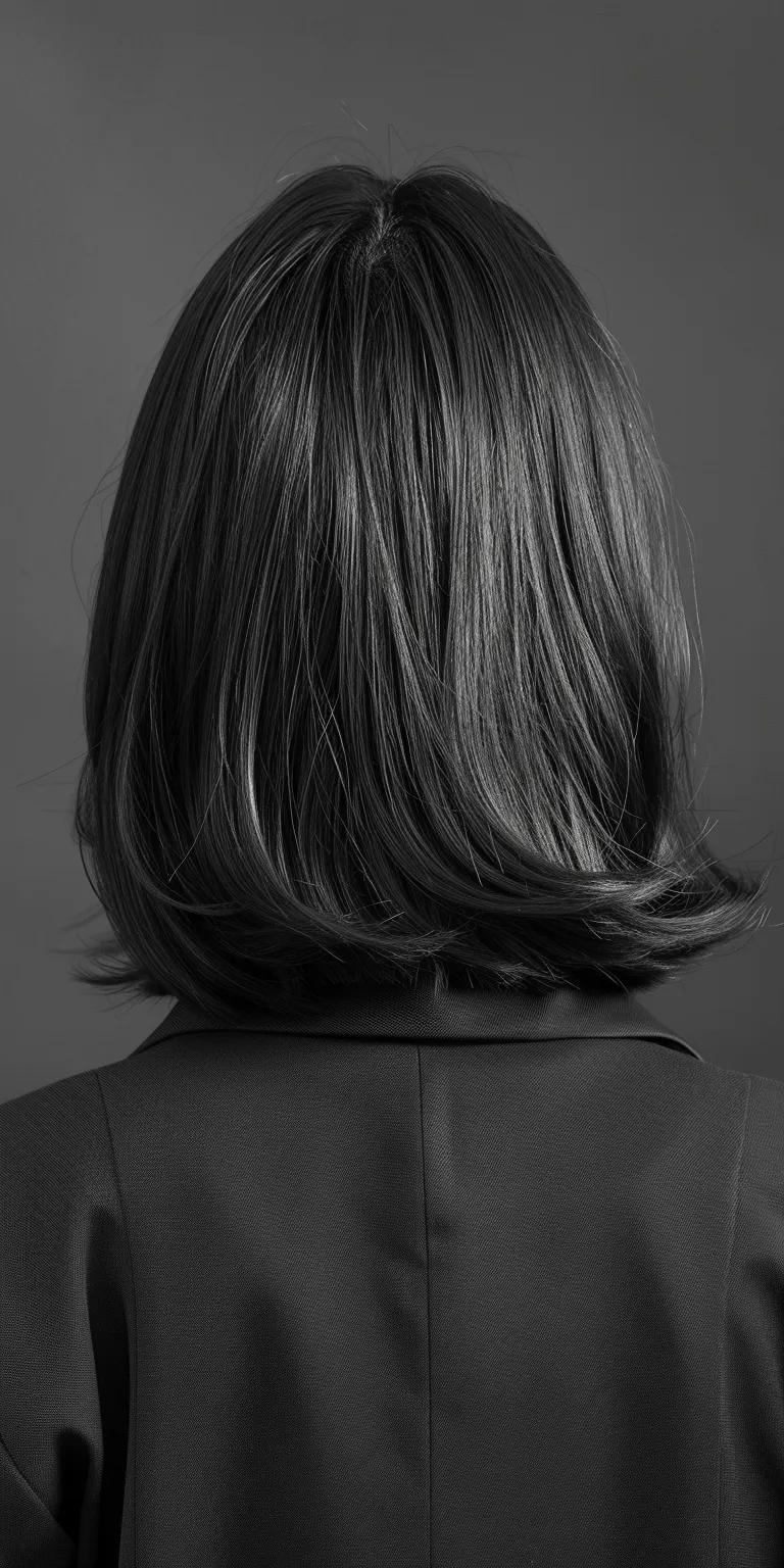 medium haircuts Asymmetric cut, Bob Layered hair, Short brush Chignon