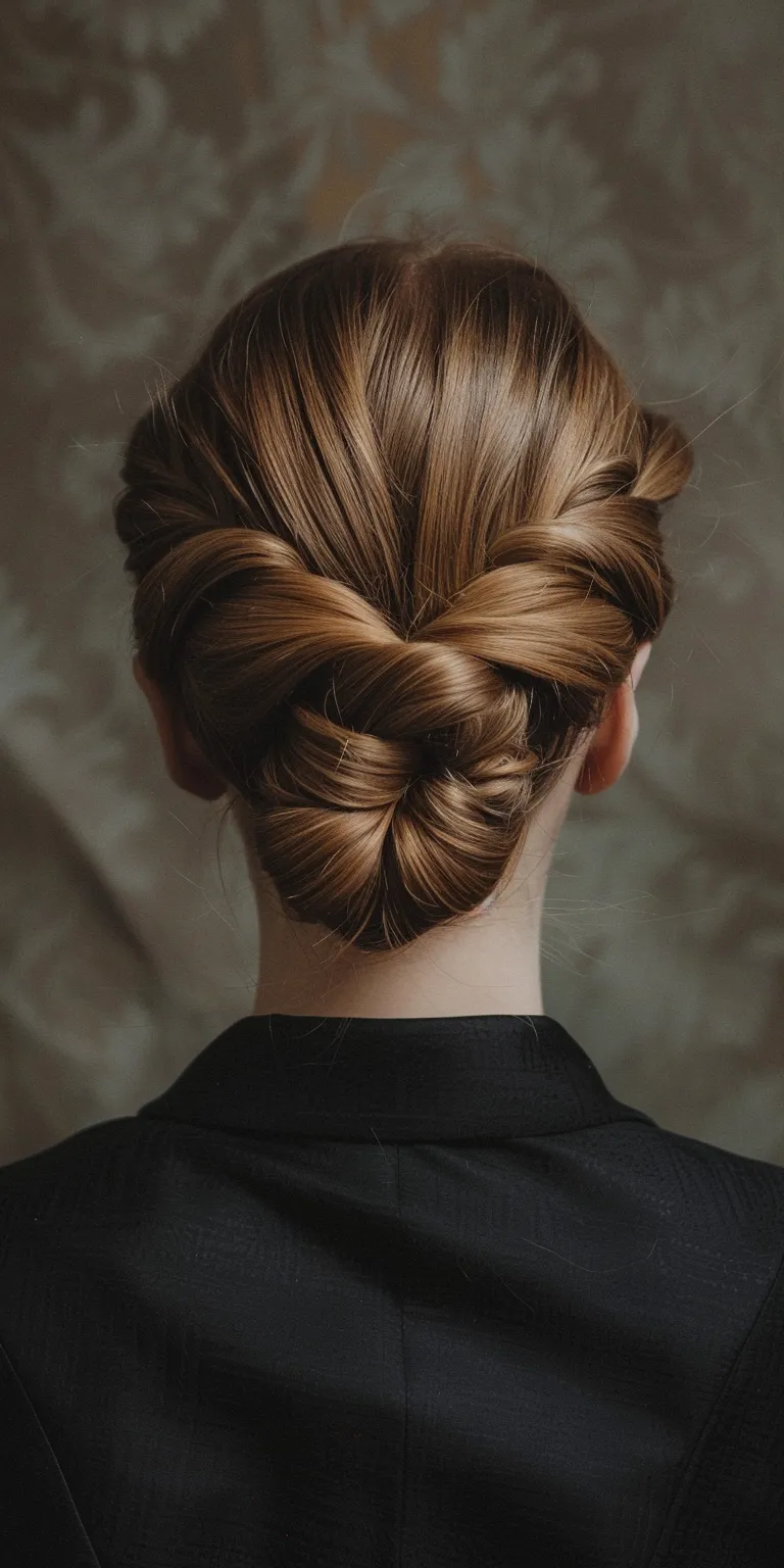 unique hairstyles Chignon, Updo, French twist, braid, Milkmaid braid