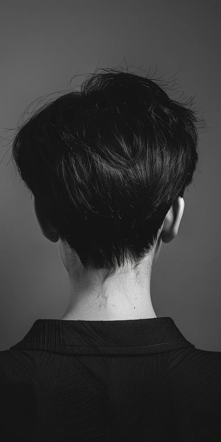 types of haircuts for women Asymmetric cut, Short brush Tonsure, Pixie Pompadour