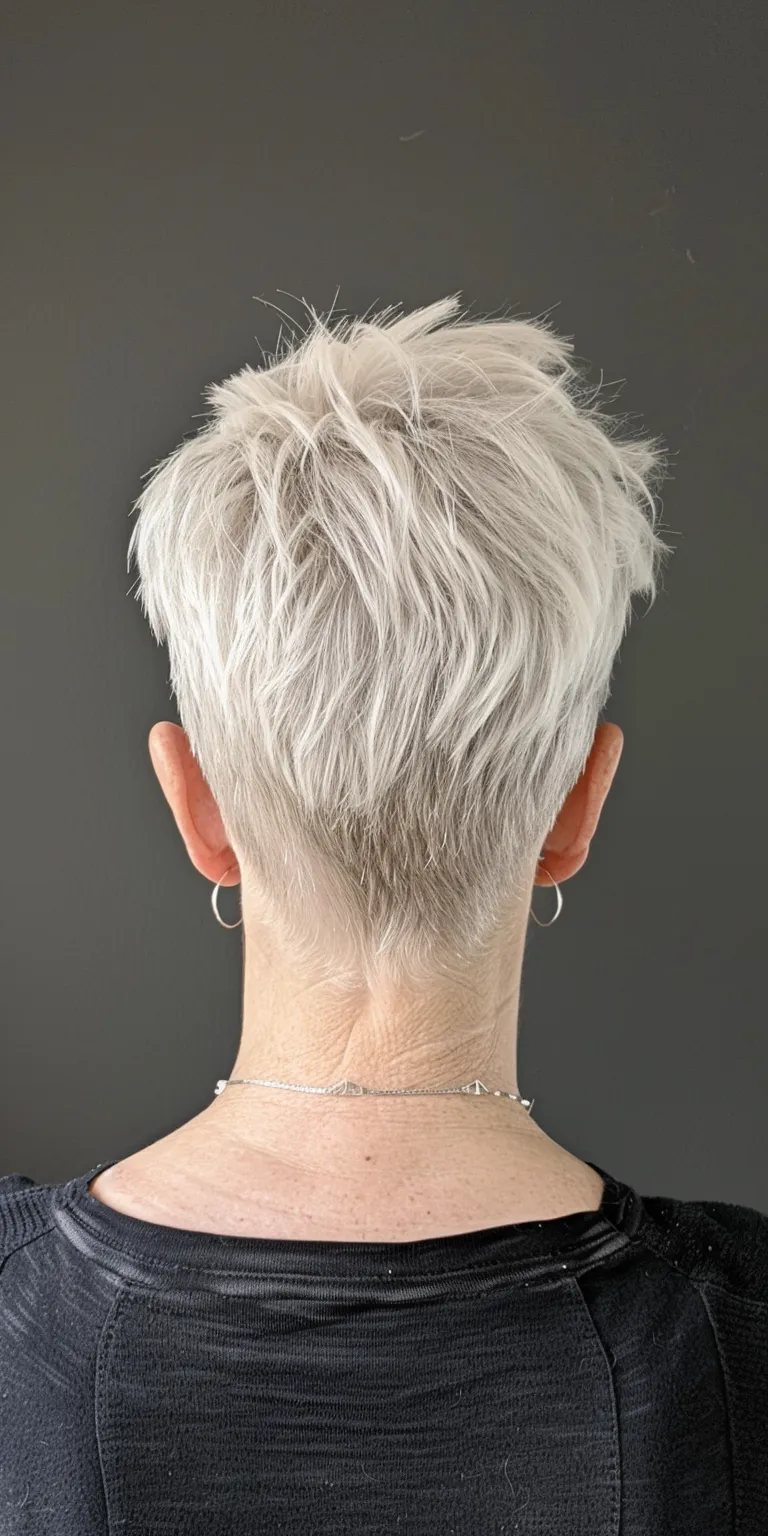 short pixie cuts for women Asymmetric cut, Short brush Digital perm, Tonsure, Pompadour