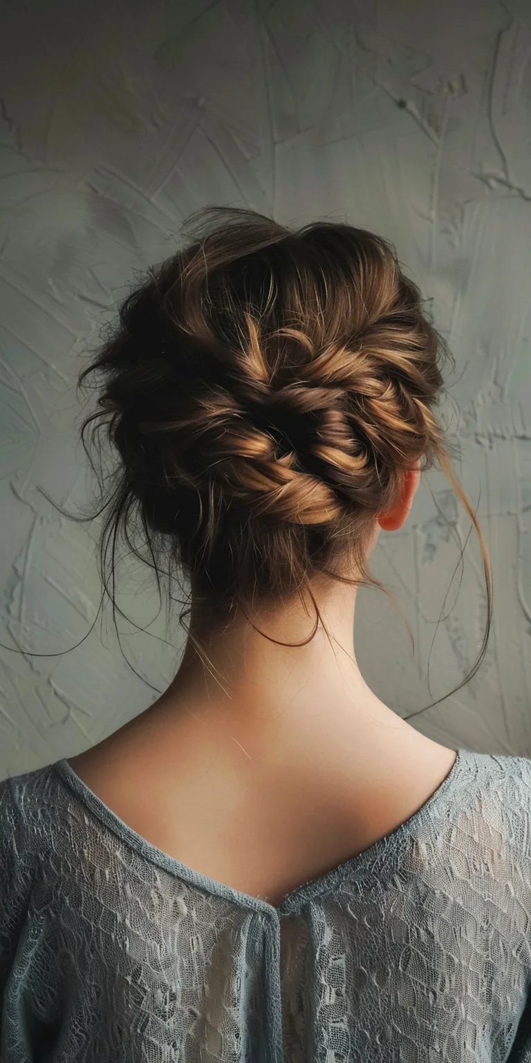 cute updo hairstyles French braid, Waterfall braids, Updo, Chignon, twist