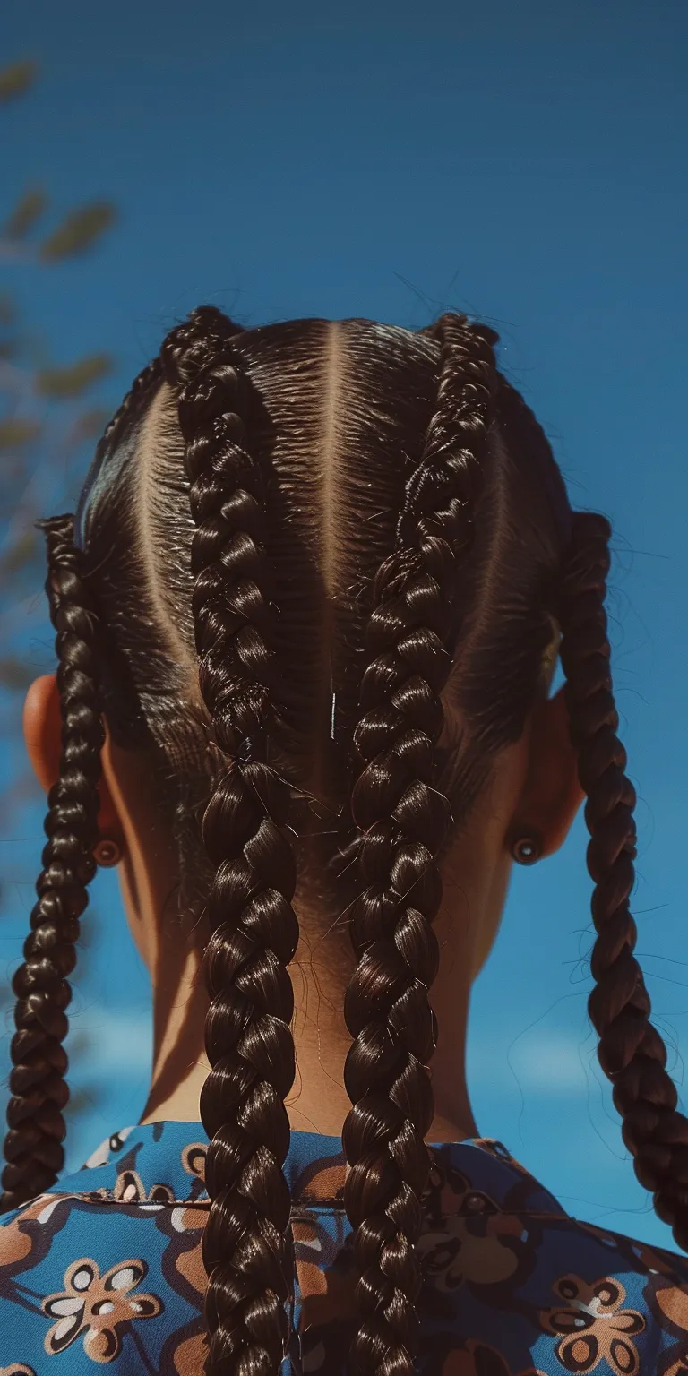 thick braids Hair twists, Boho braids, Waterfall Cornrows, Crochet