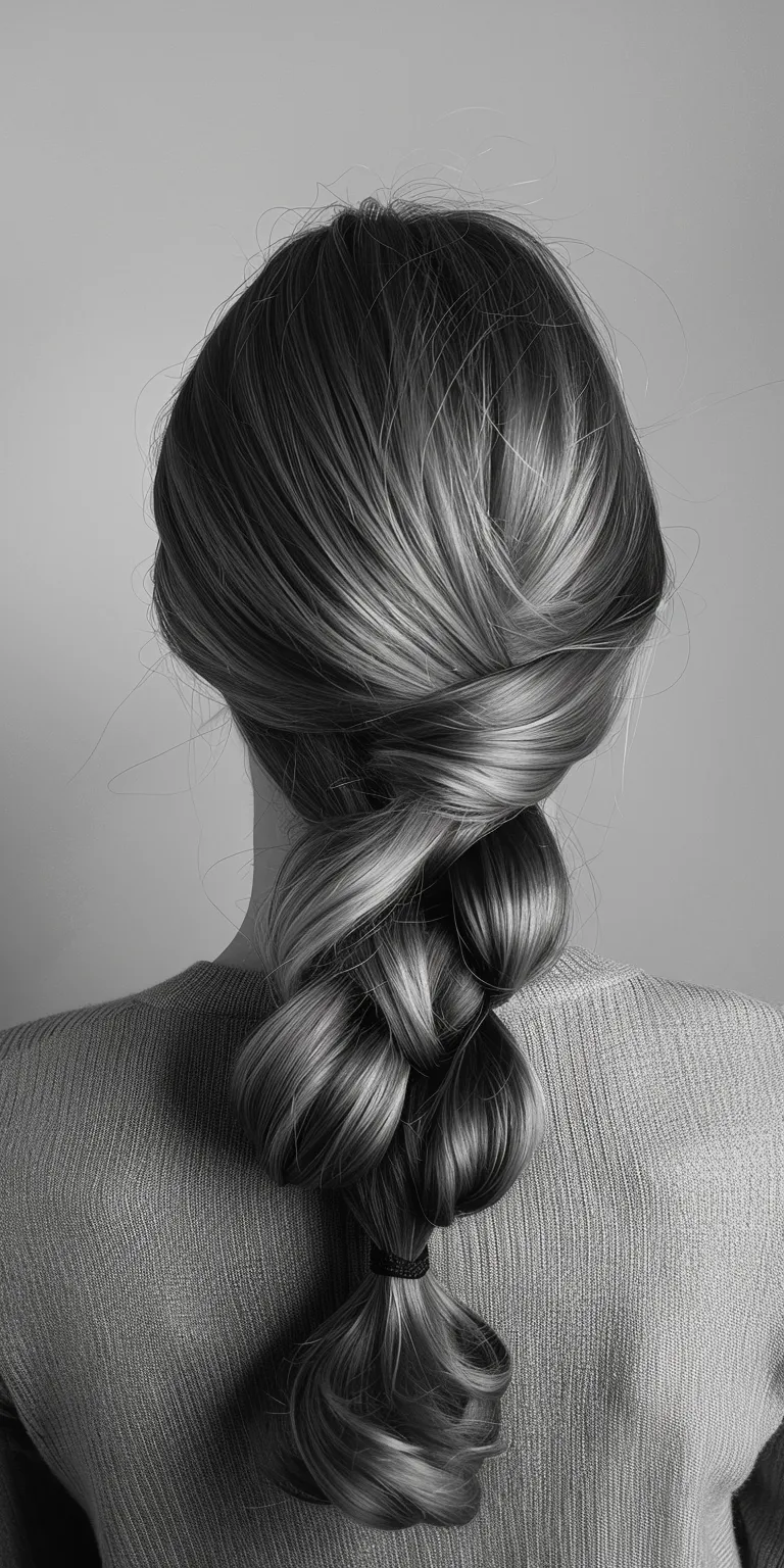 1960s hairstyles French braid, Waterfall braids, Braid, twist, Chignon