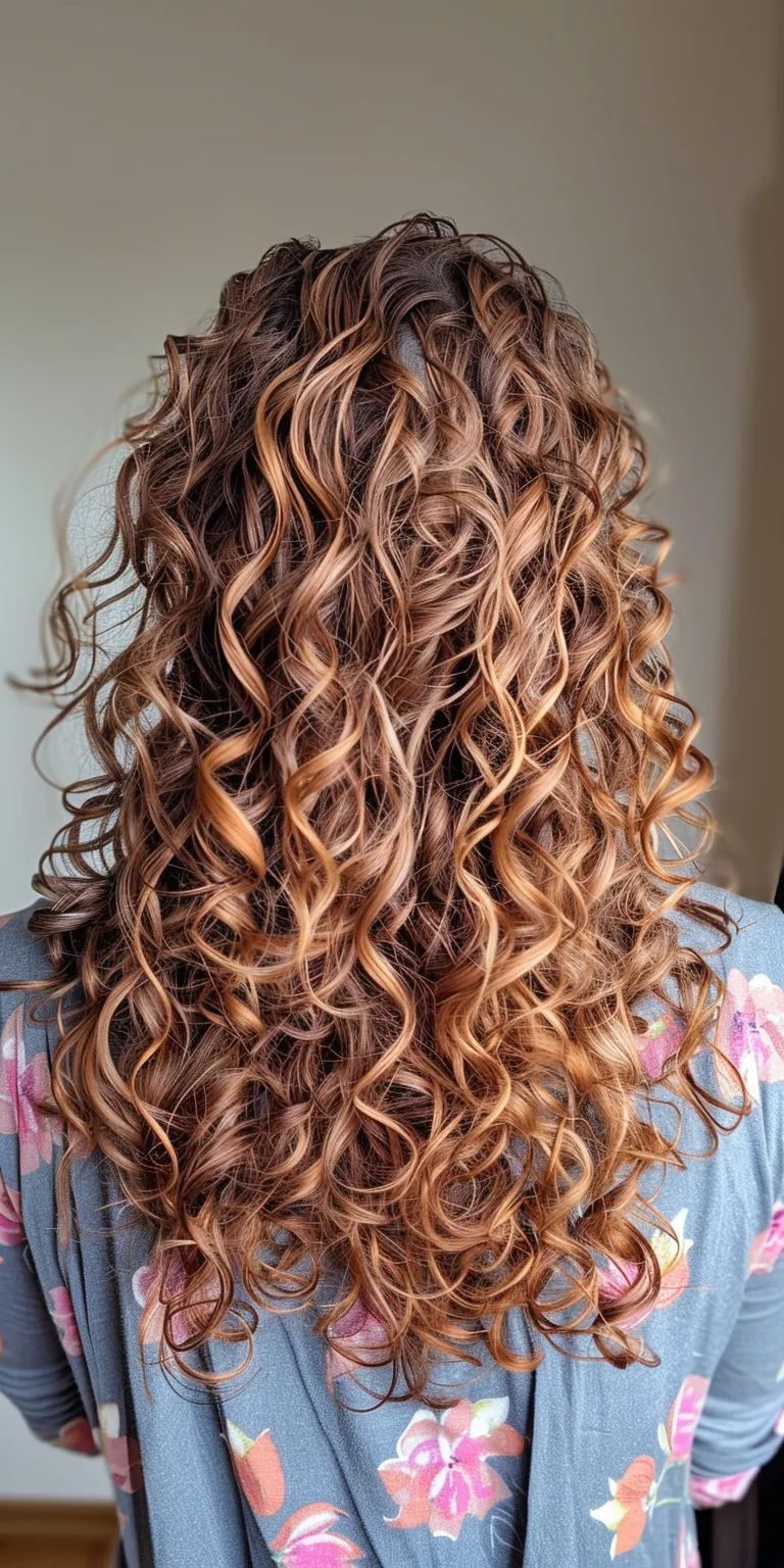 curly hairstyles Digital perm, Layered hair, Ringlets, Curly Mermaid hair