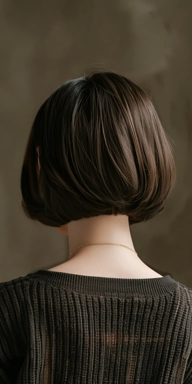 short hairstyles for round faces Asymmetric cut, Bob Japanese women's hairstyles, Butterfly haircut, Chignon