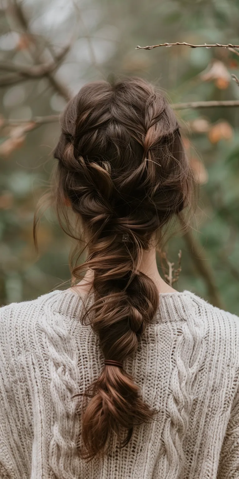 hairstyles for thick frizzy hair French braid, Boho braids, Milkmaid Braid, Waterfall braids