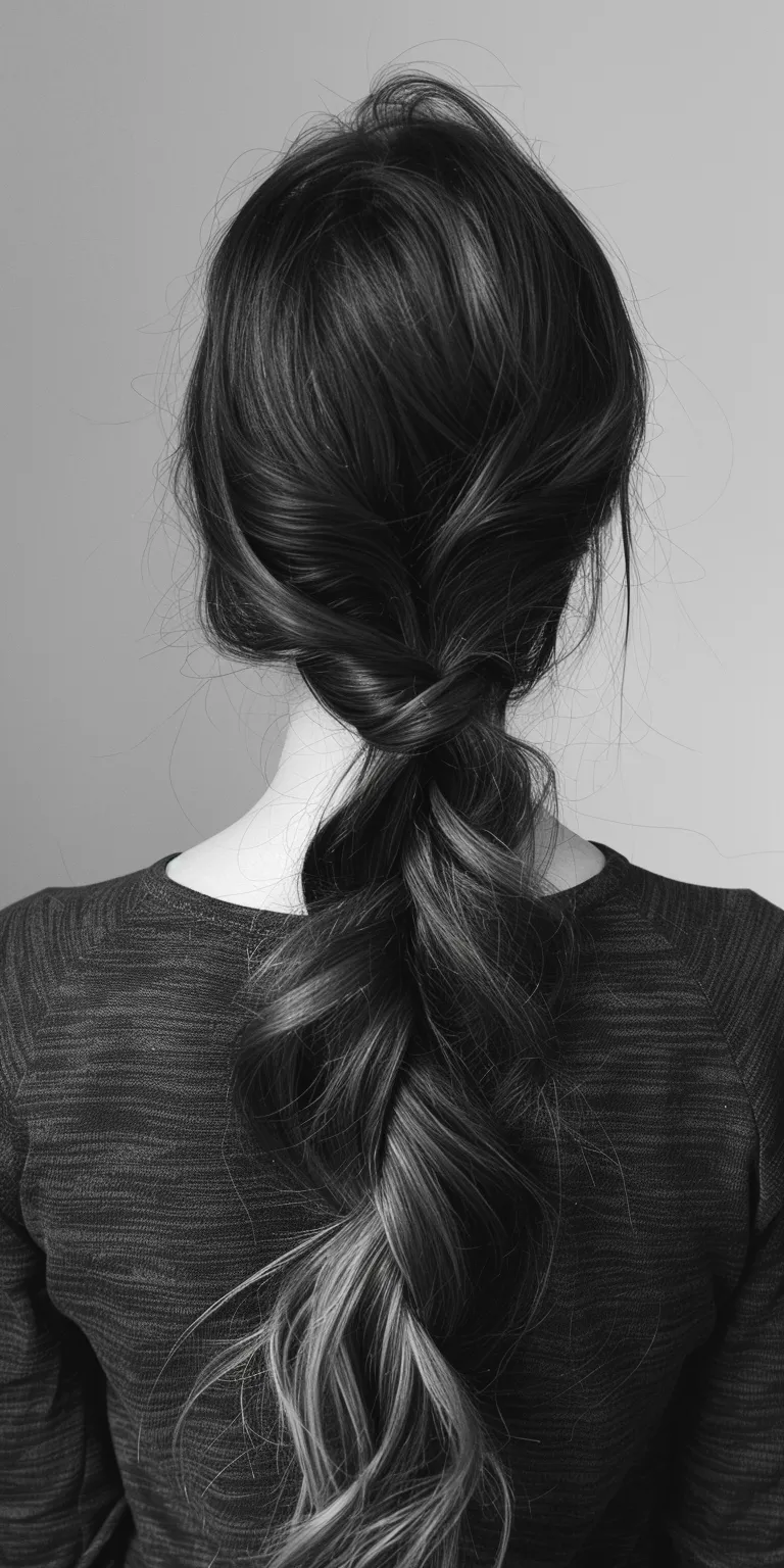 hairstyles for long hair French braid, Chignon, Braid, Waterfall braids, twist