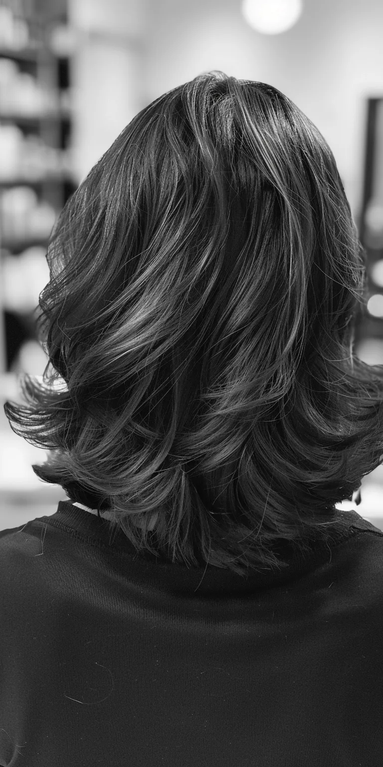 noble haircuts Bob cut, Asymmetric Short brush Layered hair, Digital perm