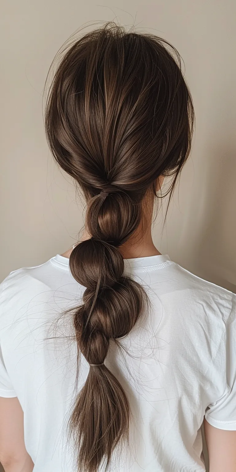 bubble ponytail French twist, braid, Braid, Updo, Chignon