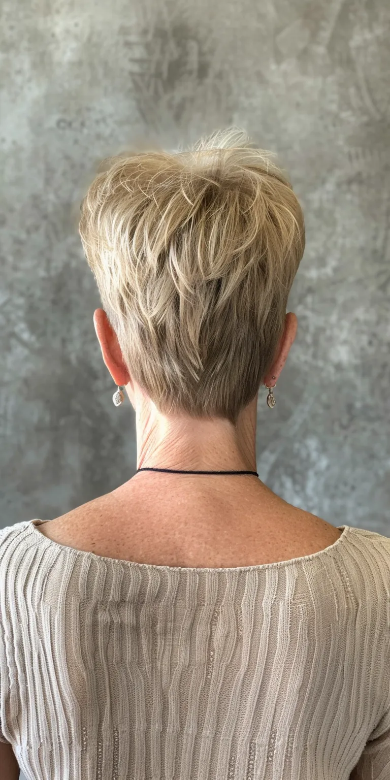 short haircuts for women over 50 Short brush cut, Asymmetric Pixie Professional French twist