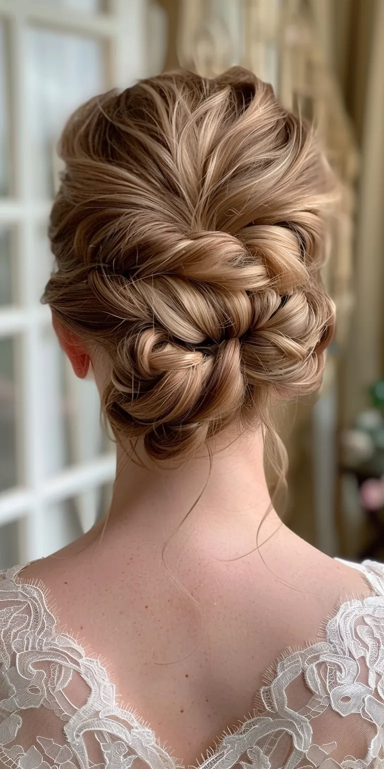 hair style woman Updo, Milkmaid braid, French Waterfall braids, twist