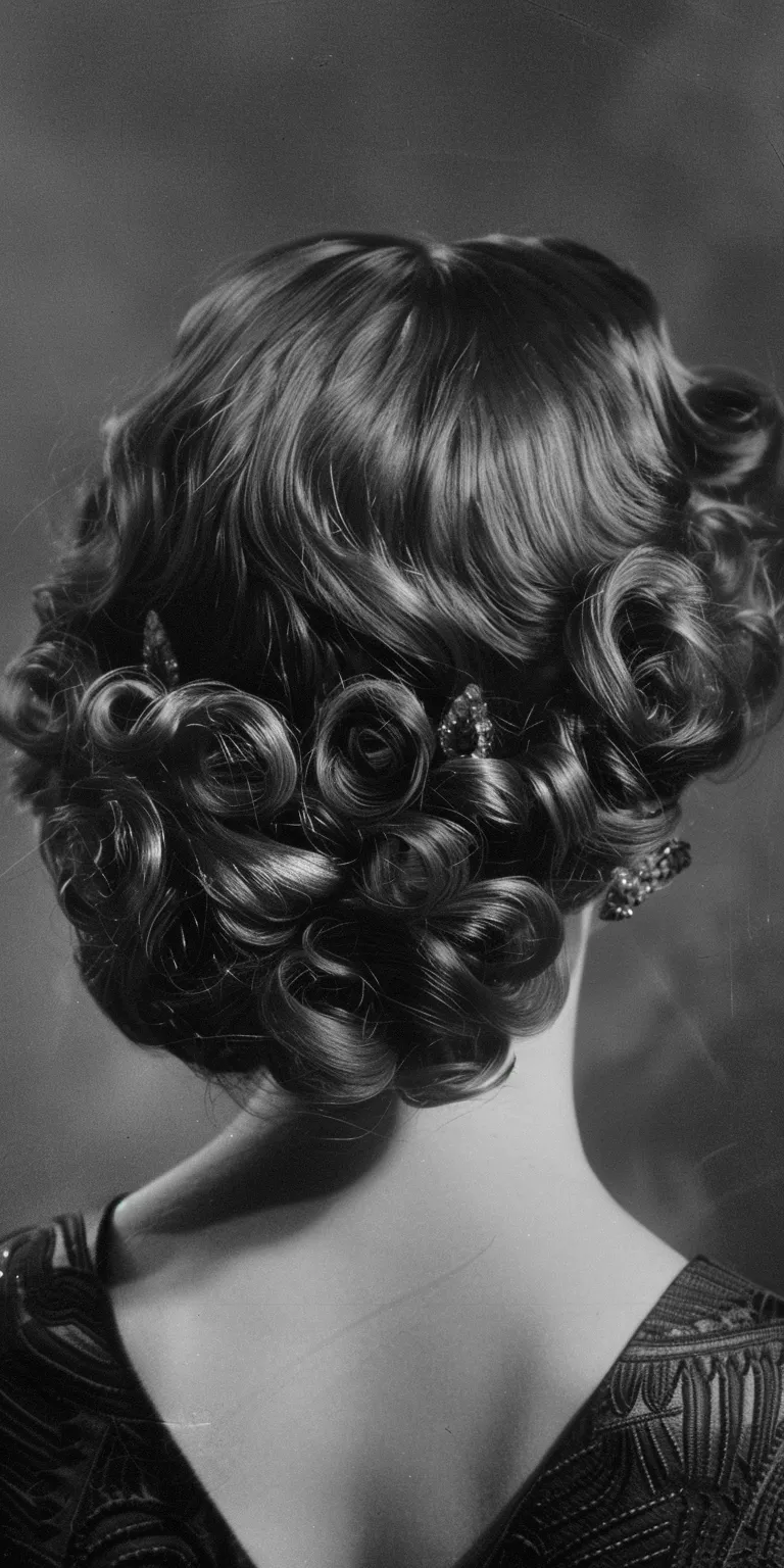 1920s hairstyles Finger wave, Ringlets, Milkmaid braid, Chignon, Updo