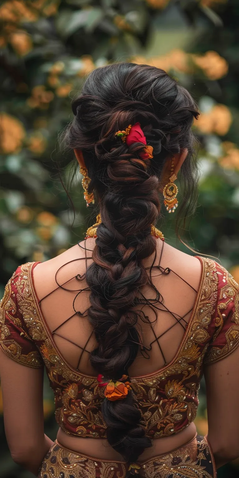 indian hair styles Boho braids, Updo, Milkmaid braid, Braid, French braid