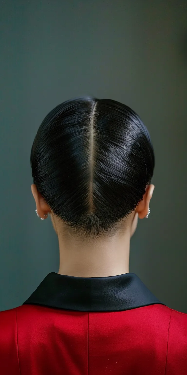 slick back undercut Asymmetric cut, Japanese women's hairstyles, Tonsure, French twist, Chignon