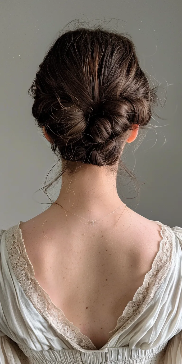 regency hairstyles Updo, Ballerina bun, Milkmaid braid, French twist, Chignon