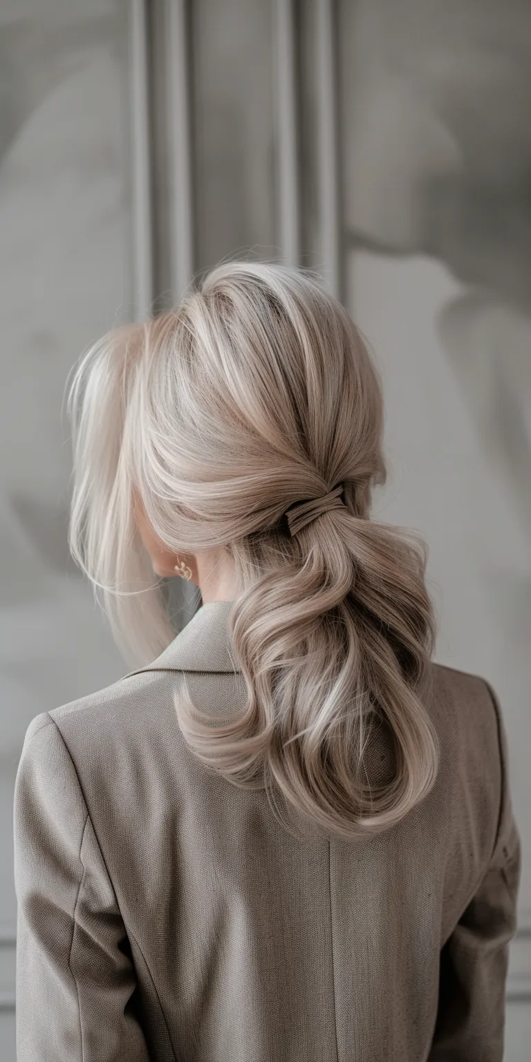 hair styles for older ladies Chignon, Updo, French twist, Layered hair, Waterfall braids