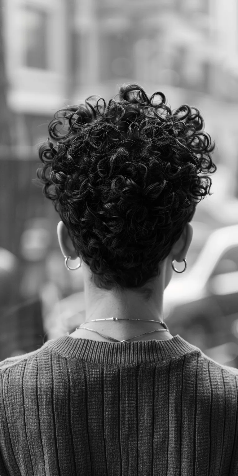 short curly hair styles Afro puffs, Ringlets, Asymmetric cut, Kinky hair, Short brush cut