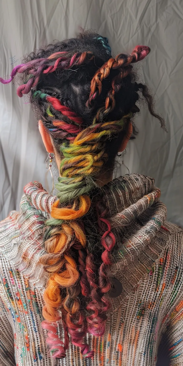 dread hairstyles for women Boho braids, Crochet Milkmaid braid, Hair twists, Layered hair