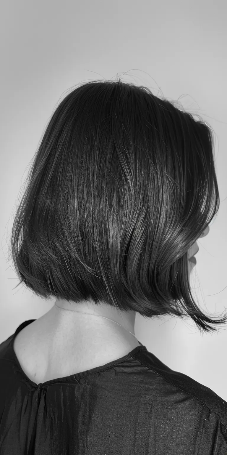 haircuts for thin fine hair Asymmetric cut, Bob Short brush Chignon, Layered