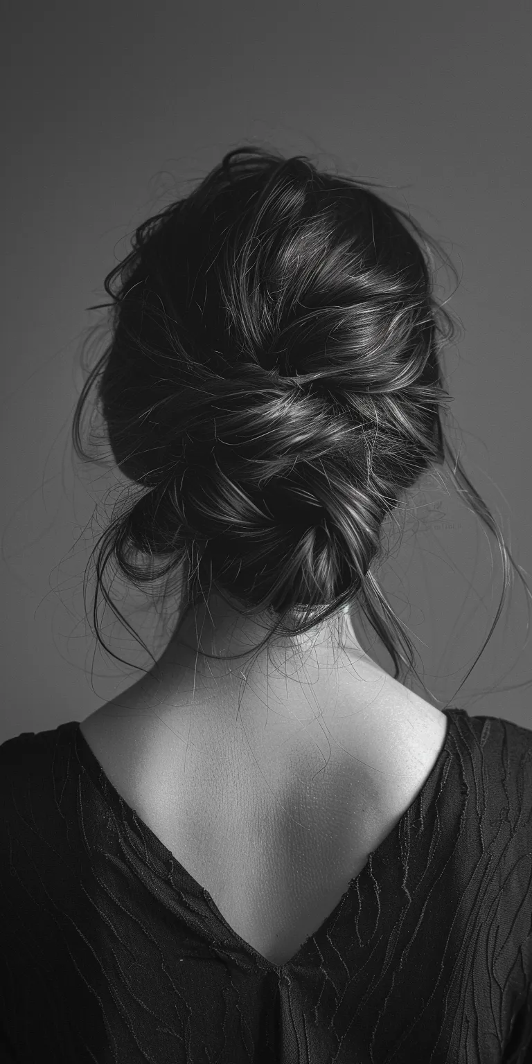 thin hair styles Chignon, Updo, Layered hair, French twist, braid