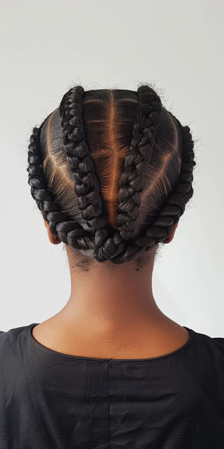 natural hair styles for ladies French twist, Waterfall braids, Hair twists, braid, Updo