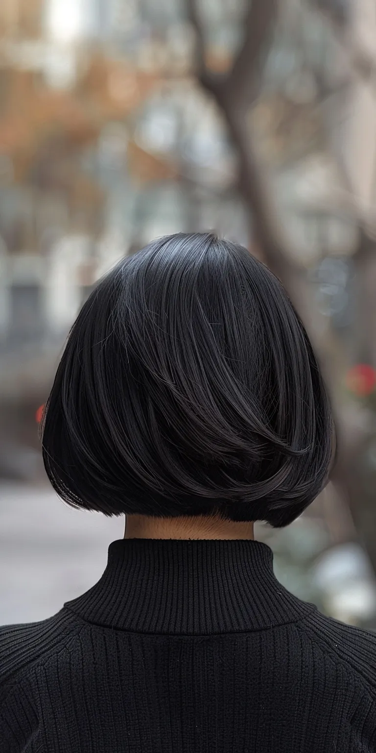 short bob haircuts for women Asymmetric cut, Bob Layered hair, Japanese women's hairstyles, Stacked