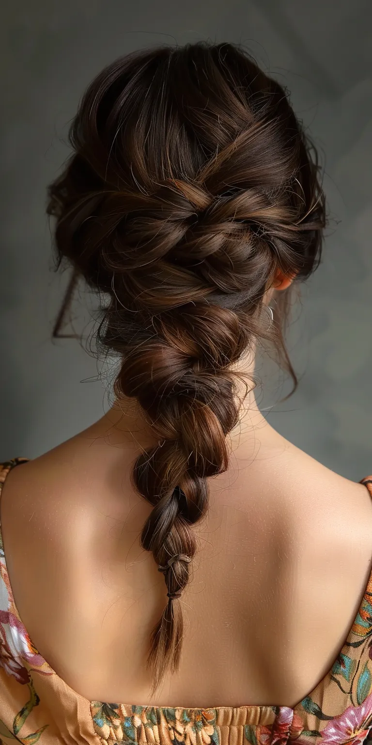 popular hairstyles French braid, Waterfall braids, Braid, Updo, Milkmaid braid