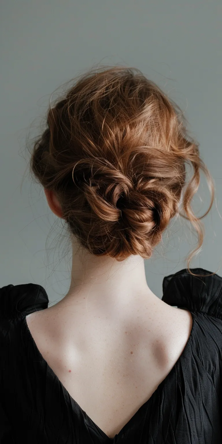 hairstyle for fat face Chignon, Updo, Milkmaid braid, French Ballerina bun