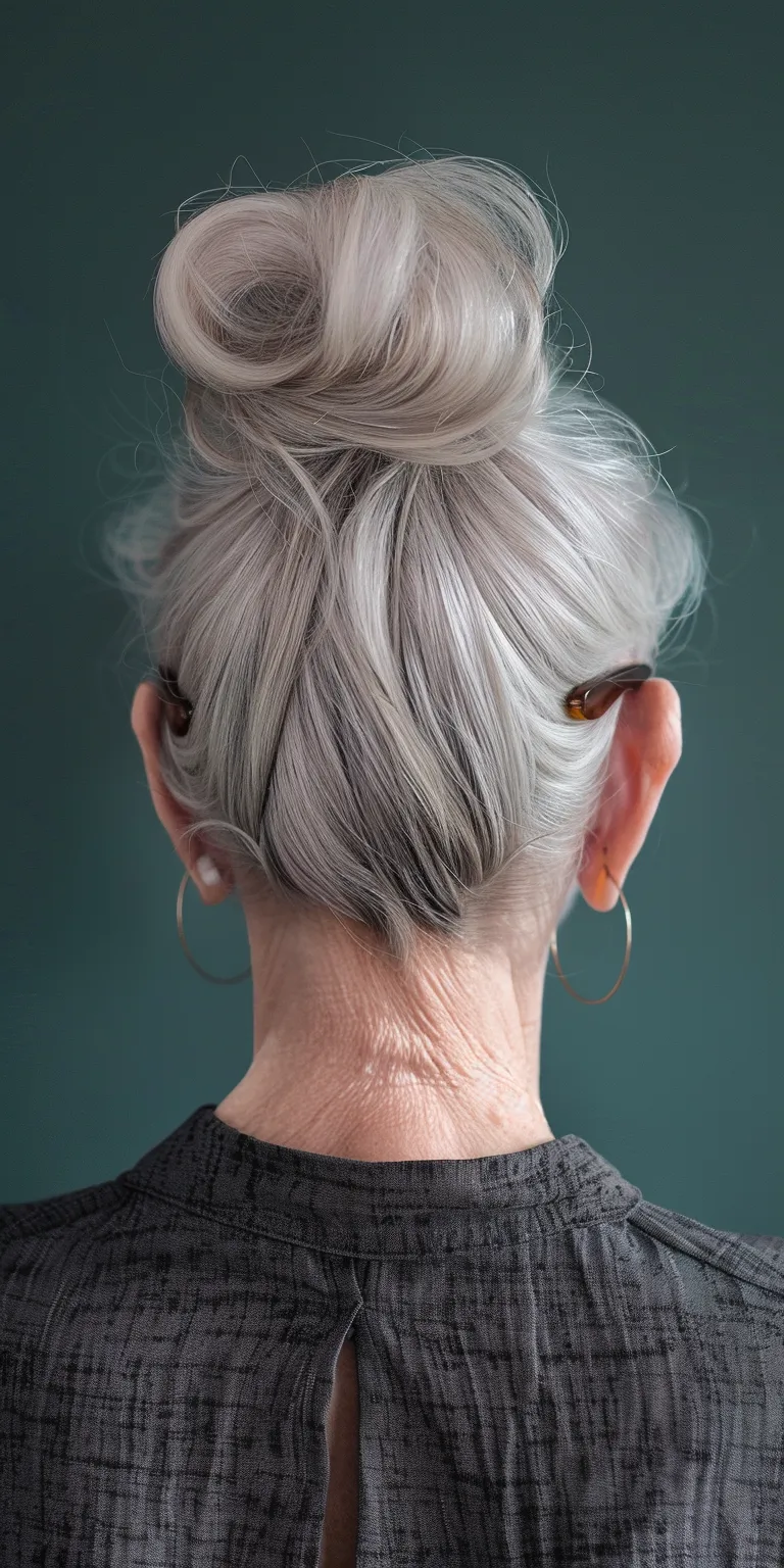 hairstyles for older women Asymmetric cut, Tonsure, Pompadour, Chignon, Updo