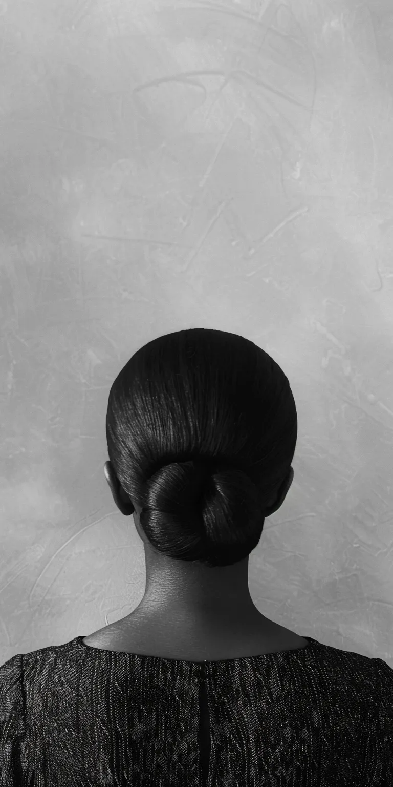 slick back bun Chignon, Finger wave, Updo, French twist, Ballerina