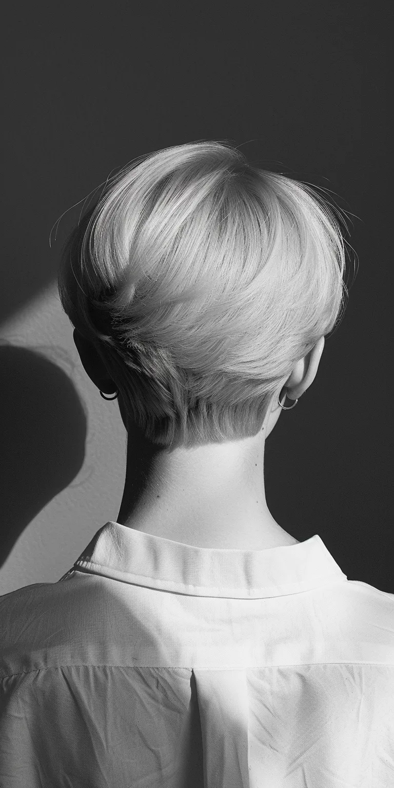 short hairstyles Asymmetric cut, Chignon, Tonsure, Pixie Updo