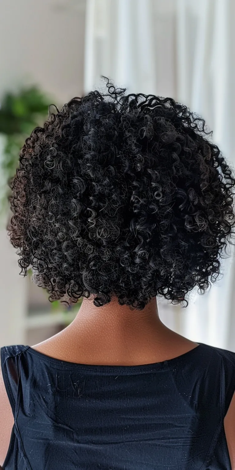 curly bob hairstyles Digital perm, Kinky hair, Jheri curl, Afro puffs, Asymmetric cut