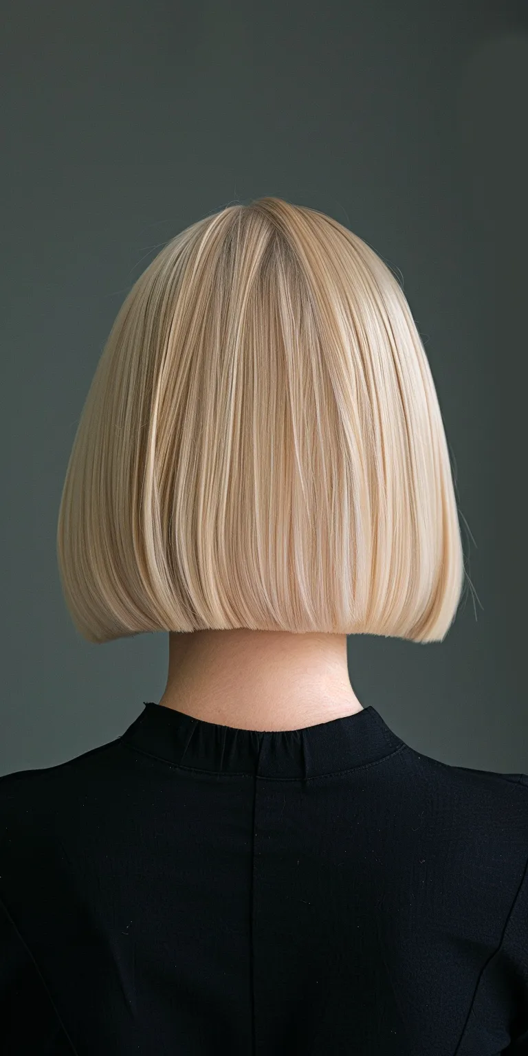 blonde bob haircuts Asymmetric cut, Bob Professional Stacked bob, Hime cut