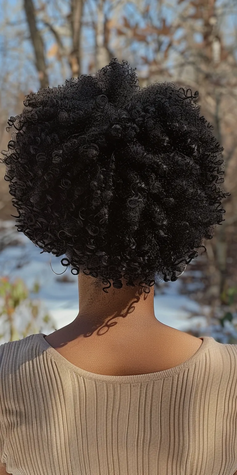 natural black hair styles Digital perm, Kinky hair, Afro puffs, Jheri curl, Asymmetric cut