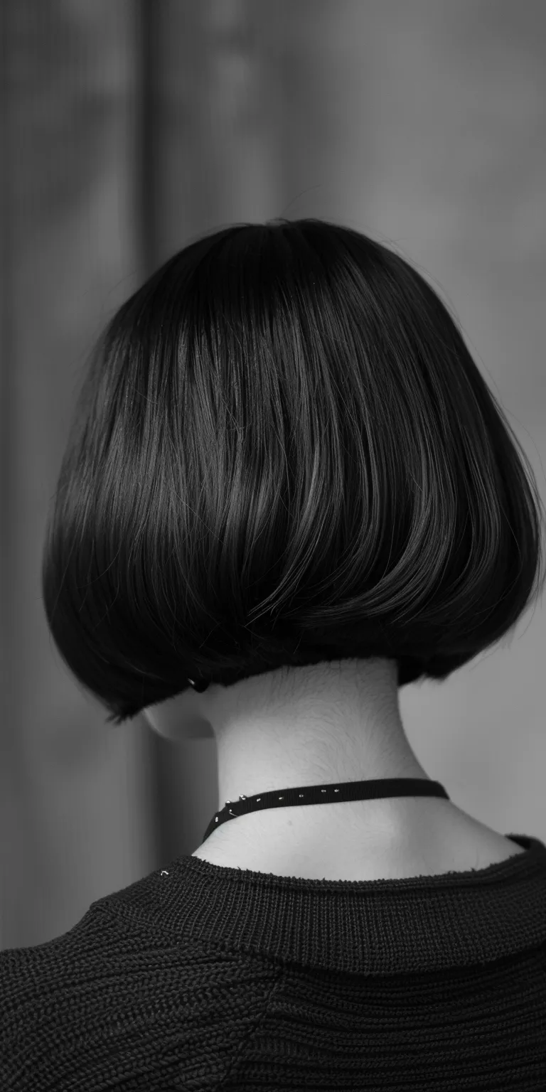 bob hairstyles with fringe Asymmetric cut, Bob Chignon, Butterfly haircut, Tonsure