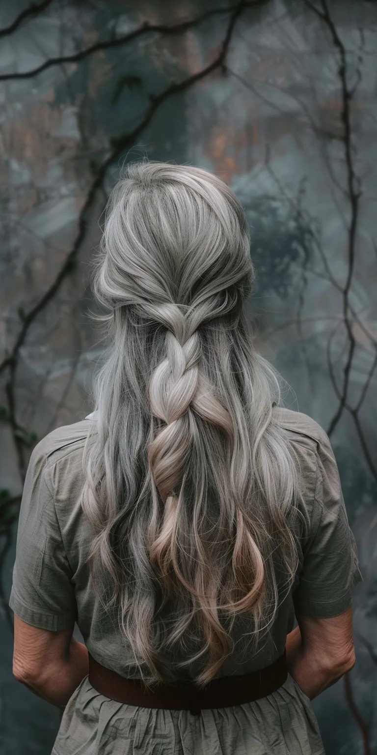 long hairstyles for women over 60 Waterfall braids, Braid, French braid, Boho Layered hair