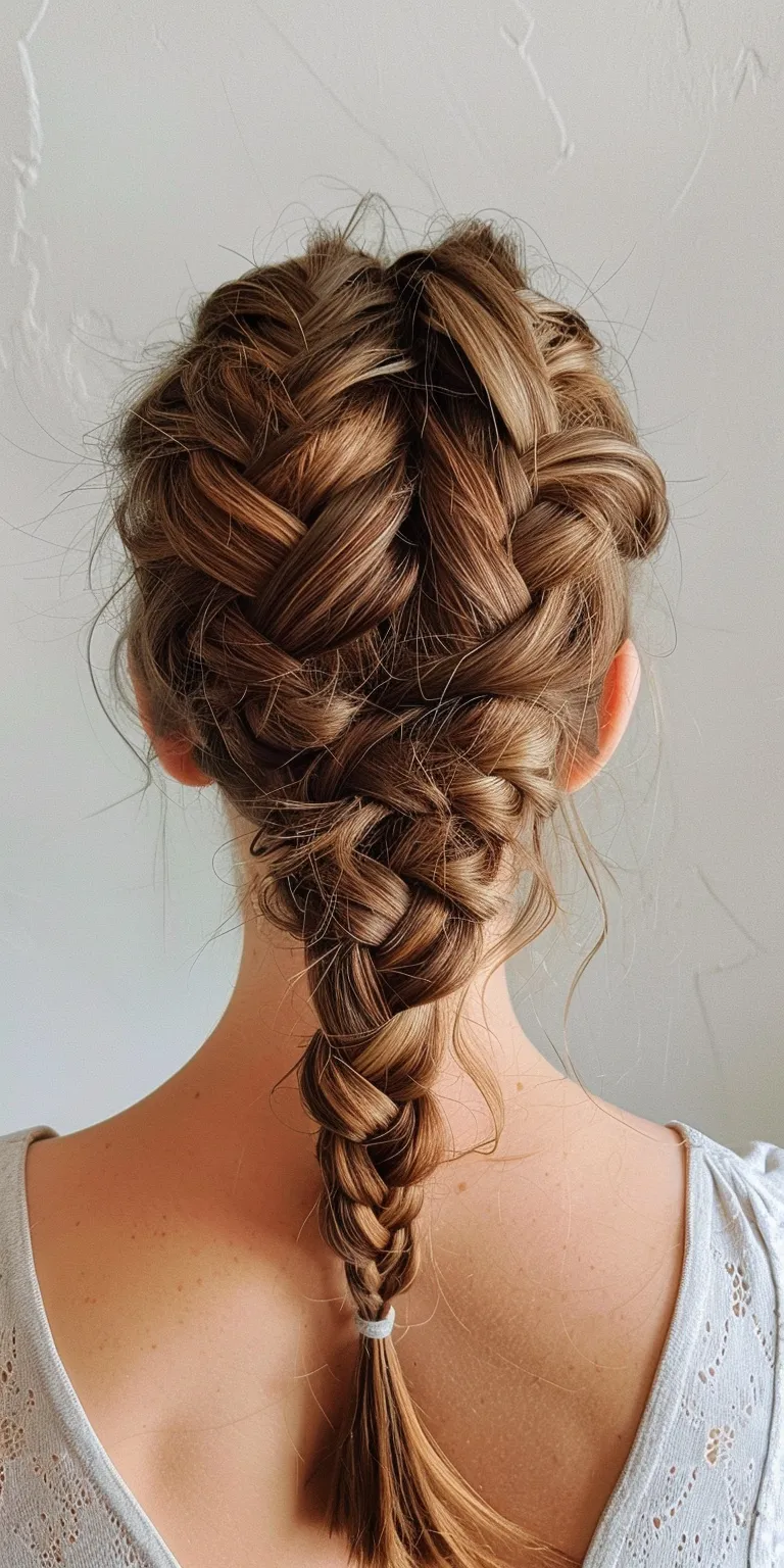 pinterest hair styles Waterfall braids, Updo, French braid, twist, Milkmaid braid