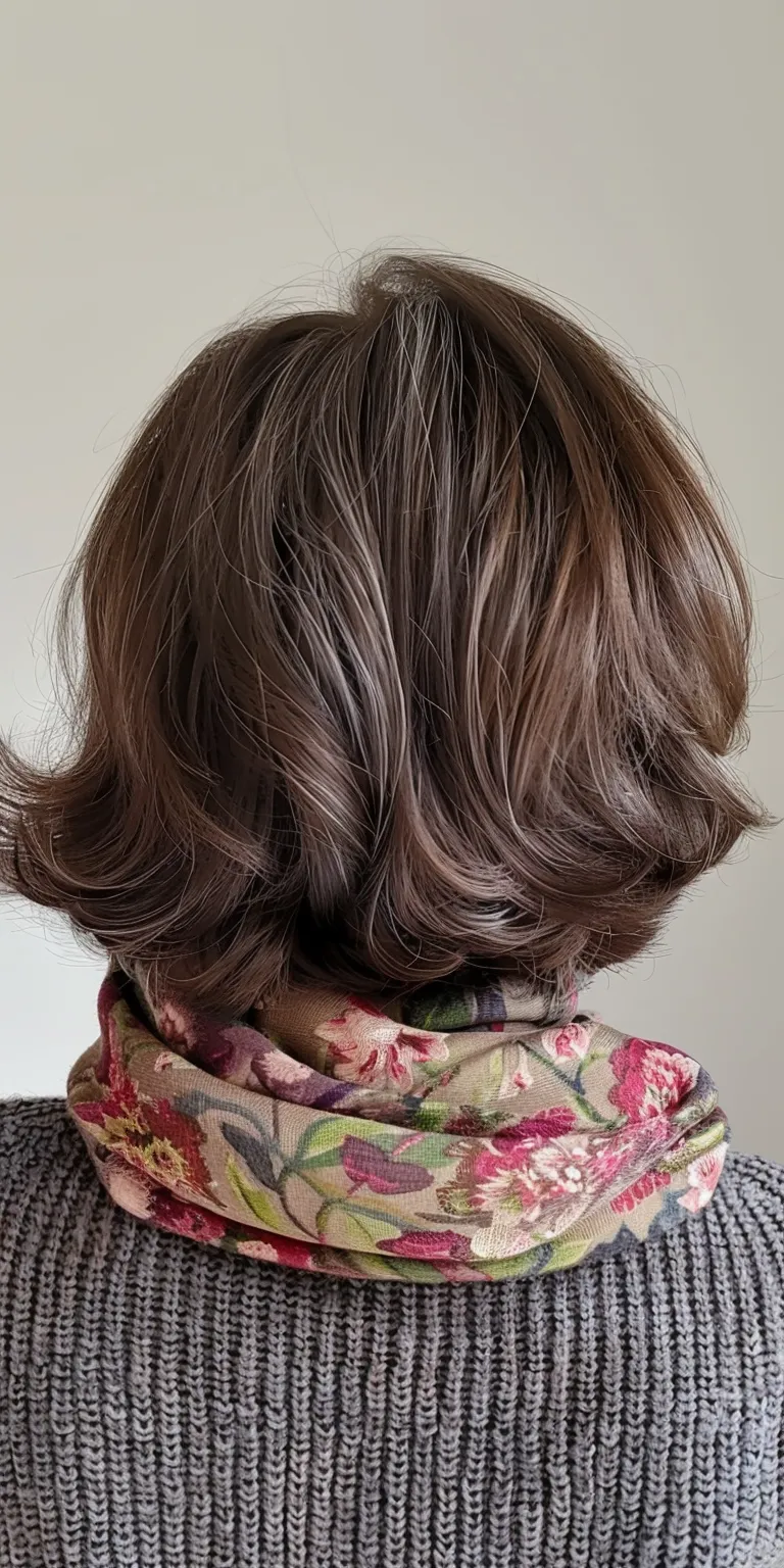 low maintenance haircuts thick hair Digital perm, Asymmetric cut, Short brush Layered hair, Bob cut