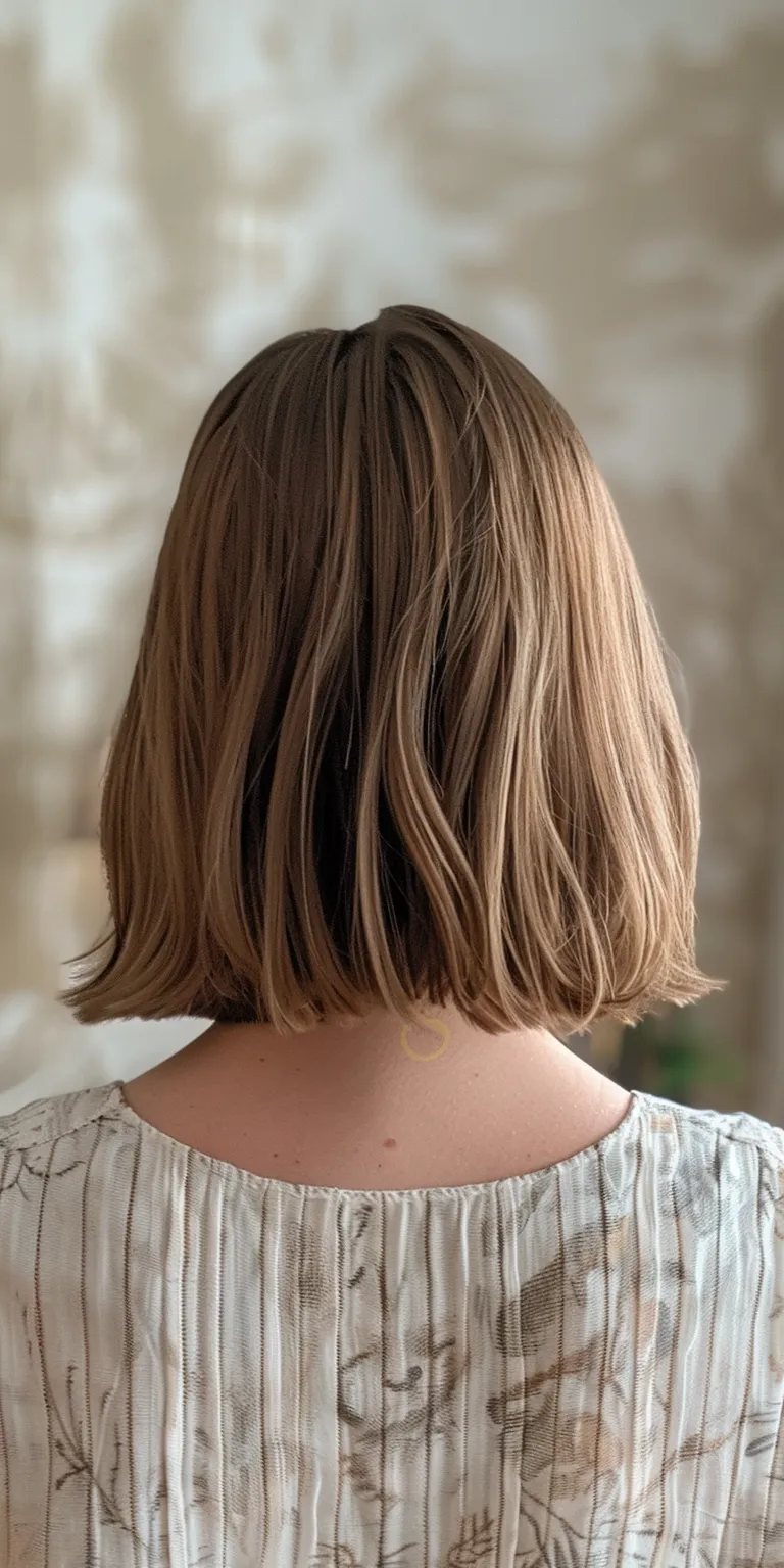 mid length hair styles Bob cut, Asymmetric Short brush Butterfly haircut, Layered