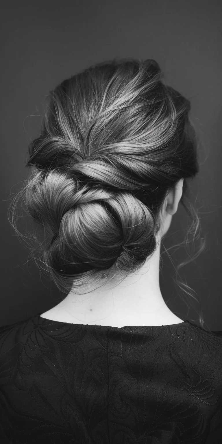 up do hair styles Chignon, Updo, French twist, braid, Milkmaid braid