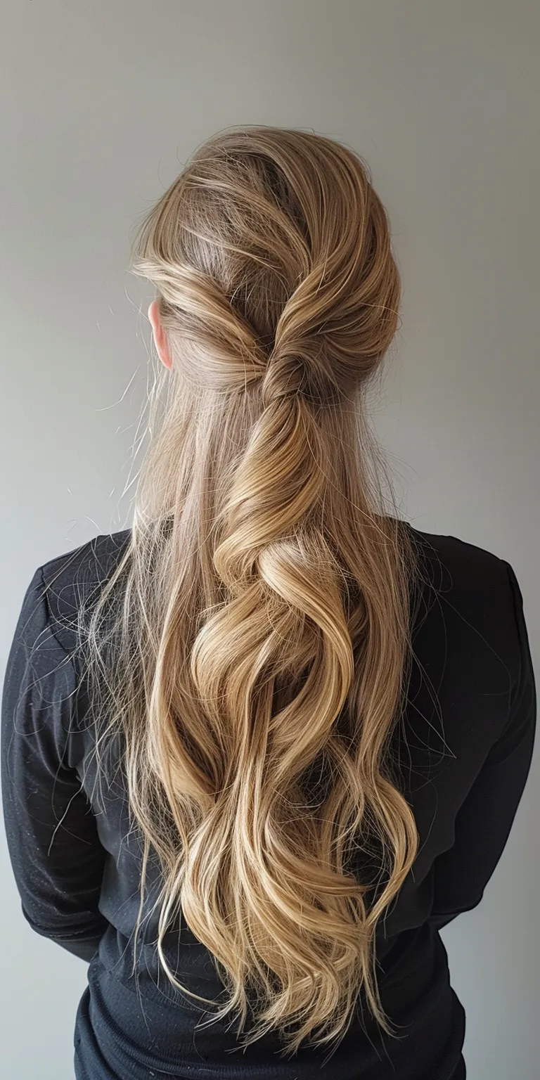 easy long hairstyles Waterfall braids, Updo, French braid, Braid, twist