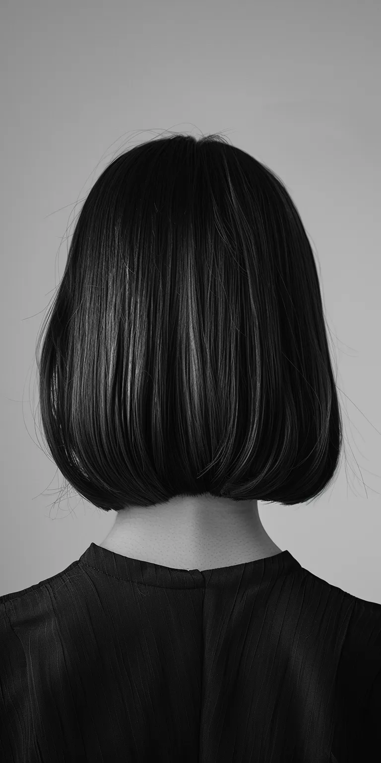 shoulder length haircuts with bangs Asymmetric cut, Bob Layered hair, Short brush Finger wave