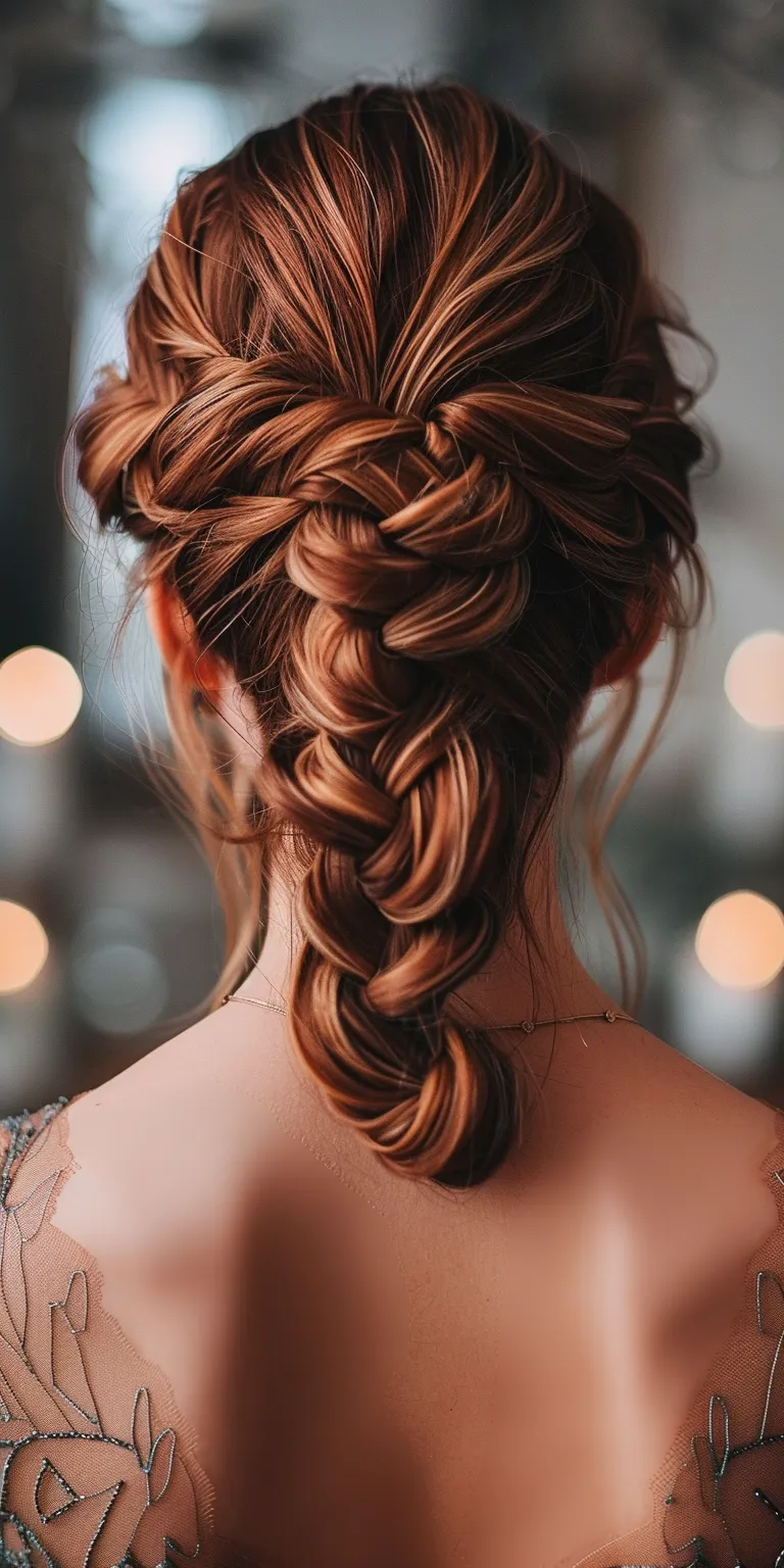 different types of hair styles Updo, Waterfall braids, Chignon, French braid, Braid