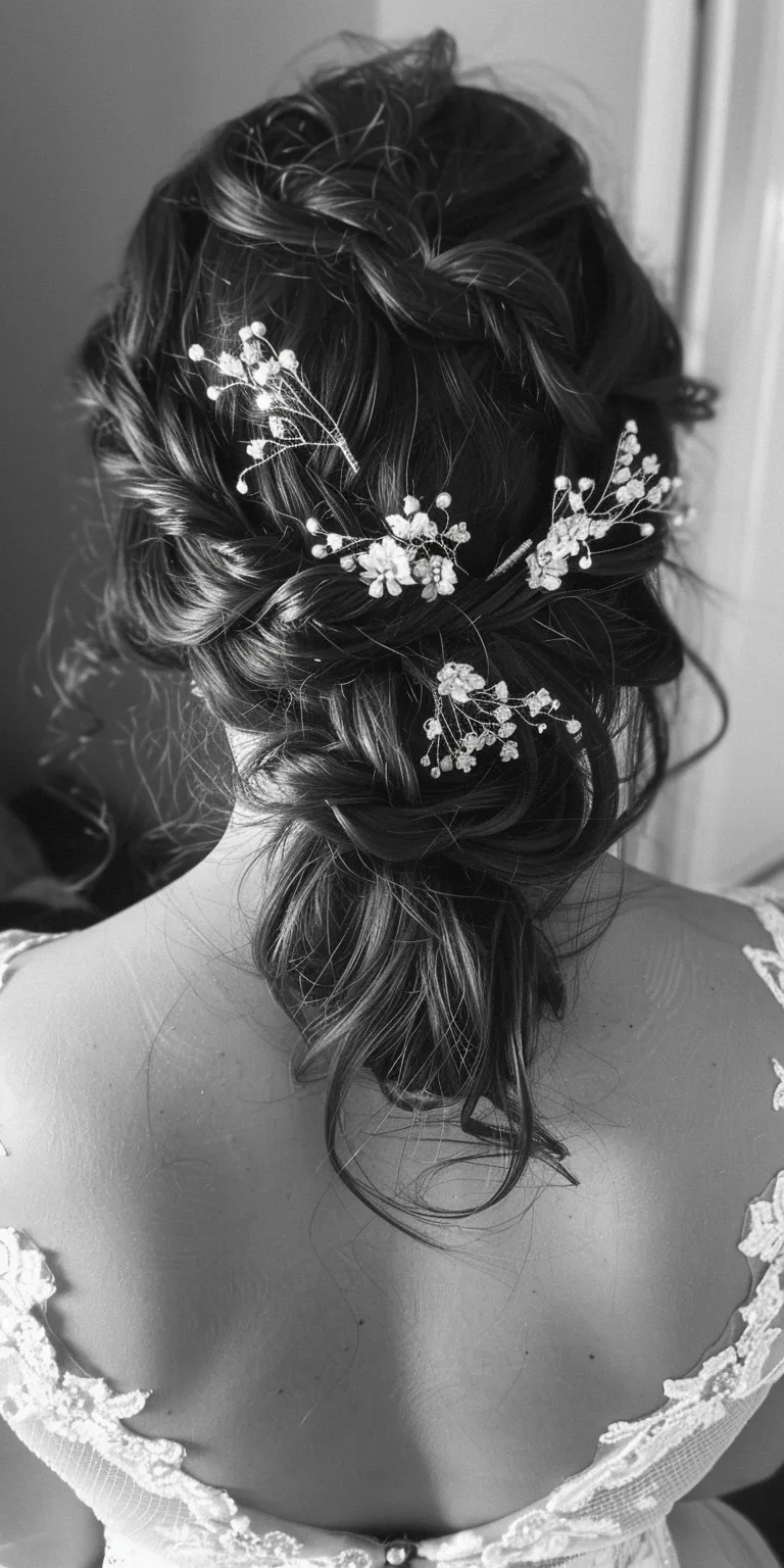 wedding hairstyles Boho braids, Milkmaid braid, Chignon, Updo, Waterfall braids